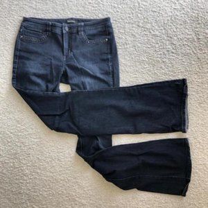White House Black Market Dark Blue Jeans with Embellised front and back pockets